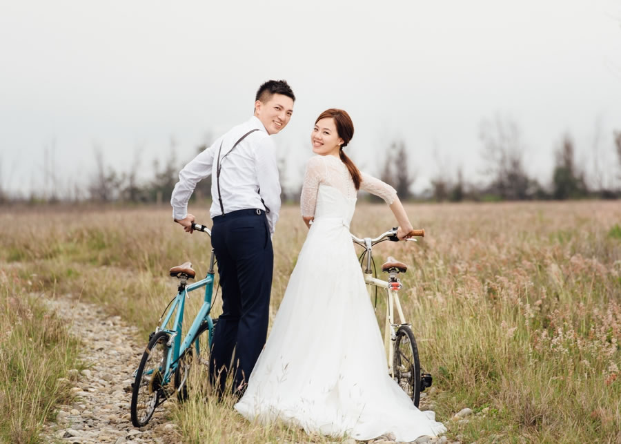 台中柳原教會 自助婚紗 | Ann & Ben, 單車婚紗